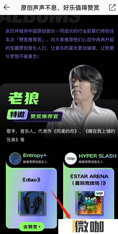 QQ音乐如何赞赏唱片
